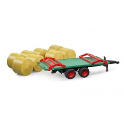 Bruder Bale transport trailer with 8 round bales 1:16