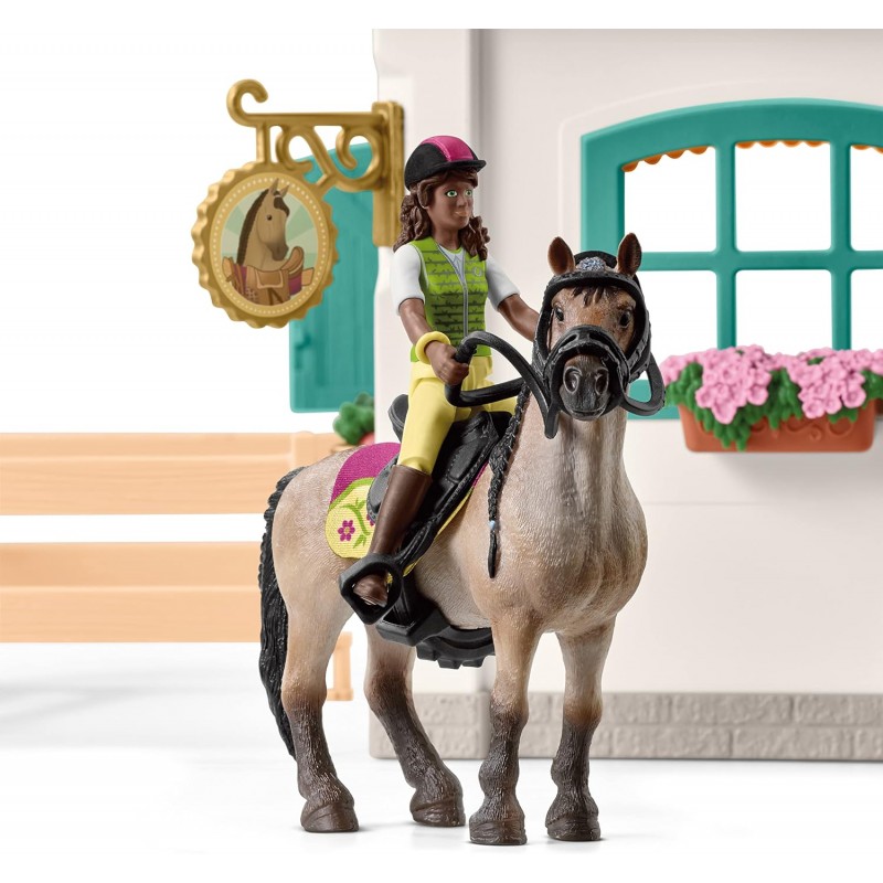 SCHLEICH 42551 HORSE CLUB GRANDE MAISON DU CENTRE EQUESTRE AVEC MEUBLES