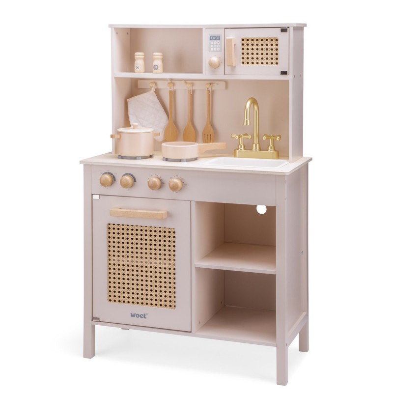 New Classic Toys 11046 cuisine en bois Rotin rose