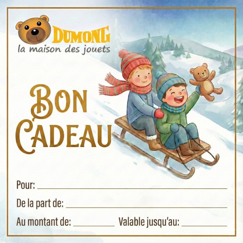 Geschen Gutschein 75.00 € Dumong la maison des jouets