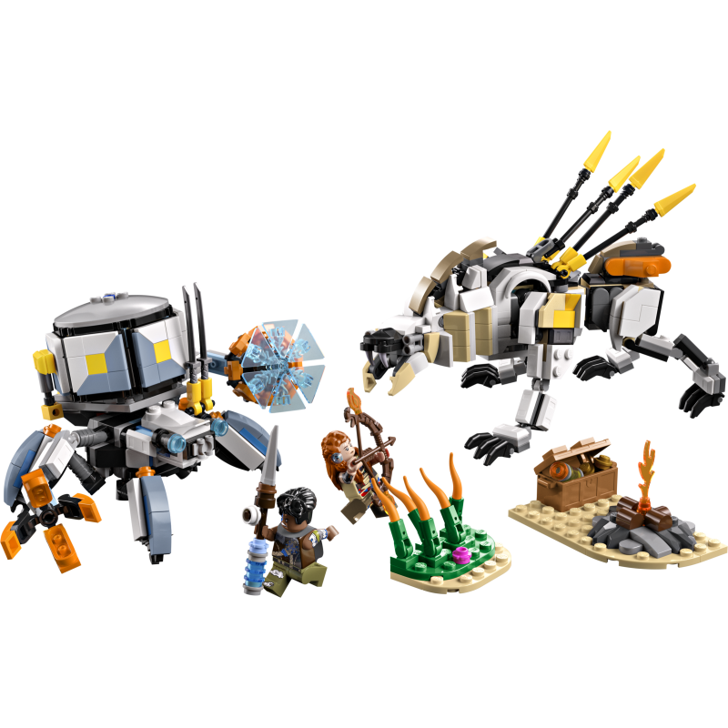LEGO Aloy und Varl vs. Panzerwanderer und